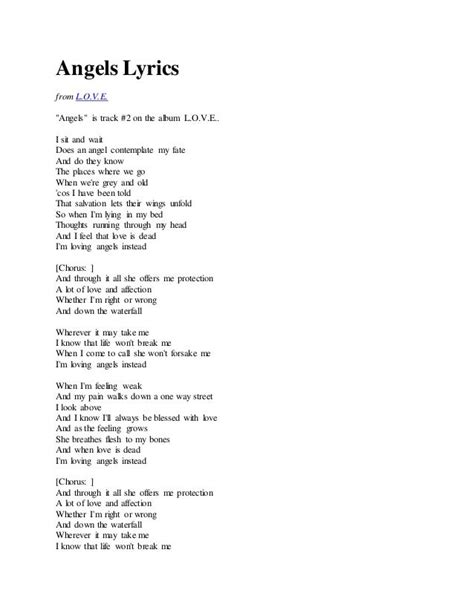 angels lyrics|lyric angel biography.